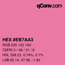 Color code: HEX #EB7AA3 | qconv.com