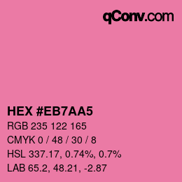 Color code: HEX #EB7AA5 | qconv.com