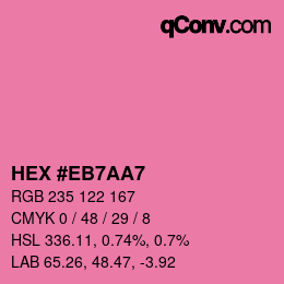 Color code: HEX #EB7AA7 | qconv.com
