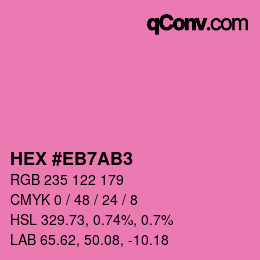 Color code: HEX #EB7AB3 | qconv.com