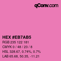 Color code: HEX #EB7AB5 | qconv.com