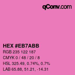 Color code: HEX #EB7ABB | qconv.com