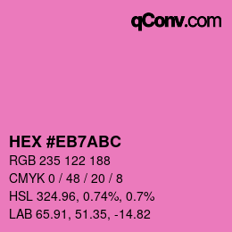 Color code: HEX #EB7ABC | qconv.com