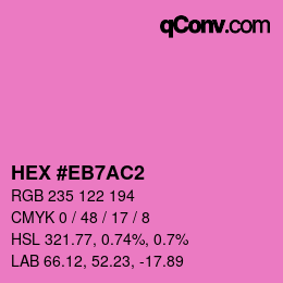 Color code: HEX #EB7AC2 | qconv.com