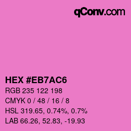 Color code: HEX #EB7AC6 | qconv.com