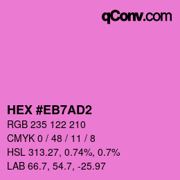 Color code: HEX #EB7AD2 | qconv.com