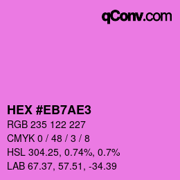 Color code: HEX #EB7AE3 | qconv.com