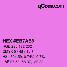 Color code: HEX #EB7AE8 | qconv.com