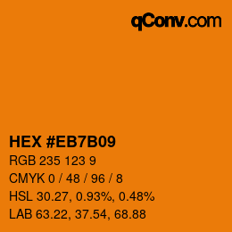 Color code: HEX #EB7B09 | qconv.com