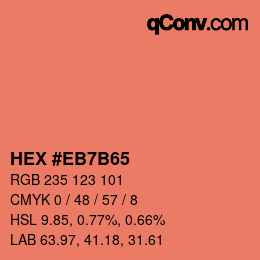Color code: HEX #EB7B65 | qconv.com