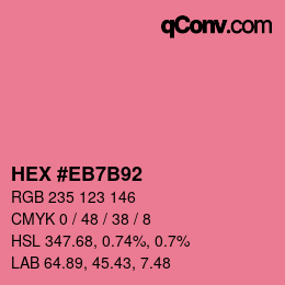 Color code: HEX #EB7B92 | qconv.com