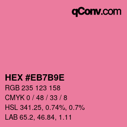 Color code: HEX #EB7B9E | qconv.com