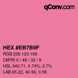 Farbcode: HEX #EB7B9F | qconv.com