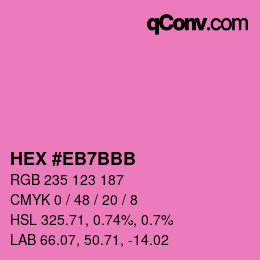 Color code: HEX #EB7BBB | qconv.com