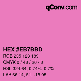 Color code: HEX #EB7BBD | qconv.com