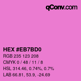 Color code: HEX #EB7BD0 | qconv.com