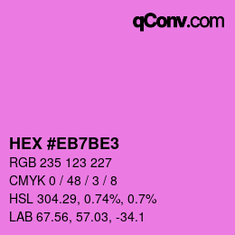 Color code: HEX #EB7BE3 | qconv.com