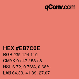 Color code: HEX #EB7C6E | qconv.com