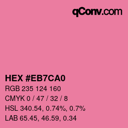 Color code: HEX #EB7CA0 | qconv.com