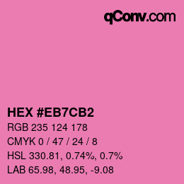Color code: HEX #EB7CB2 | qconv.com