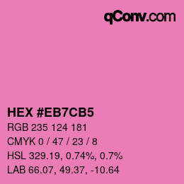 Color code: HEX #EB7CB5 | qconv.com