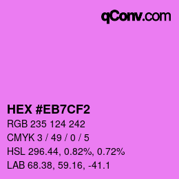 Color code: HEX #EB7CF2 | qconv.com