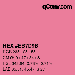 Color code: HEX #EB7D9B | qconv.com