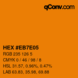 Color code: HEX #EB7E05 | qconv.com