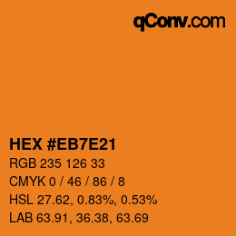 Color code: HEX #EB7E21 | qconv.com