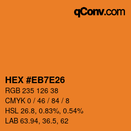 Color code: HEX #EB7E26 | qconv.com