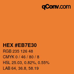 Color code: HEX #EB7E30 | qconv.com