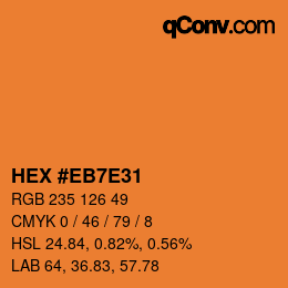 Color code: HEX #EB7E31 | qconv.com