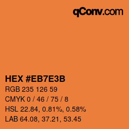 Código de color: HEX #EB7E3B | qconv.com