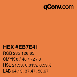 Color code: HEX #EB7E41 | qconv.com