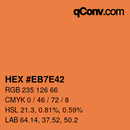 Color code: HEX #EB7E42 | qconv.com