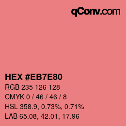 Color code: HEX #EB7E80 | qconv.com