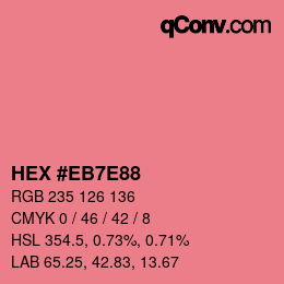 Color code: HEX #EB7E88 | qconv.com