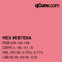 カラーコード: HEX #EB7E8A | qconv.com