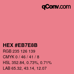 Color code: HEX #EB7E8B | qconv.com