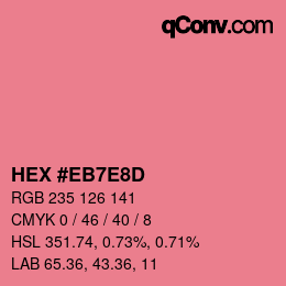 カラーコード: HEX #EB7E8D | qconv.com