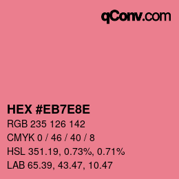 Color code: HEX #EB7E8E | qconv.com