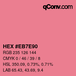 Farbcode: HEX #EB7E90 | qconv.com