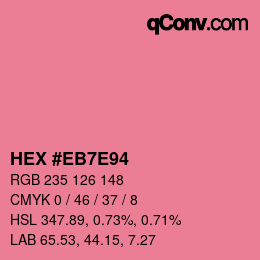 Color code: HEX #EB7E94 | qconv.com