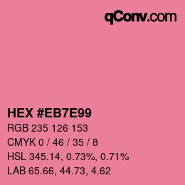 Color code: HEX #EB7E99 | qconv.com