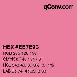 Color code: HEX #EB7E9C | qconv.com