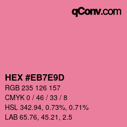 カラーコード: HEX #EB7E9D | qconv.com