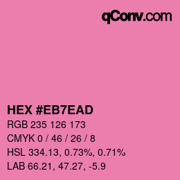 Color code: HEX #EB7EAD | qconv.com