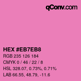 カラーコード: HEX #EB7EB8 | qconv.com