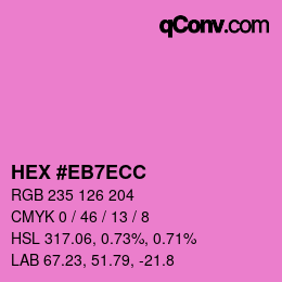 Código de color: HEX #EB7ECC | qconv.com