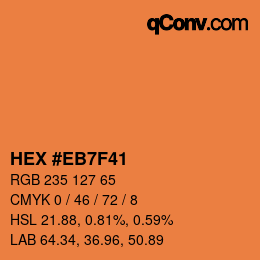 Color code: HEX #EB7F41 | qconv.com